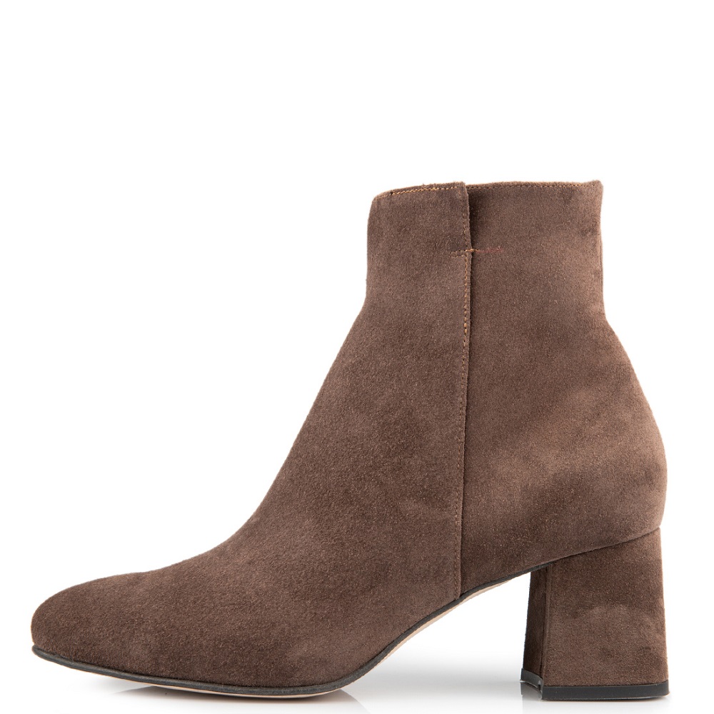 FM</br>FM 557-07 Γυναικεία Μποτάκια Πούρο Δέρμα Καστόρι