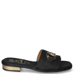 Γυναικεία Mules Μαύρο Δέρμα 5592 Oh My Sandals
