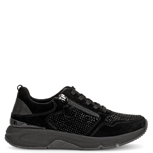 Γυναικεία Sneakers Μαύρο Nubuck 56.897.87 Rolling Soft By Gabor Γυναικεία Sneakers Μαύρο Nubuck 56.897.87 Rolling Soft By Gabor