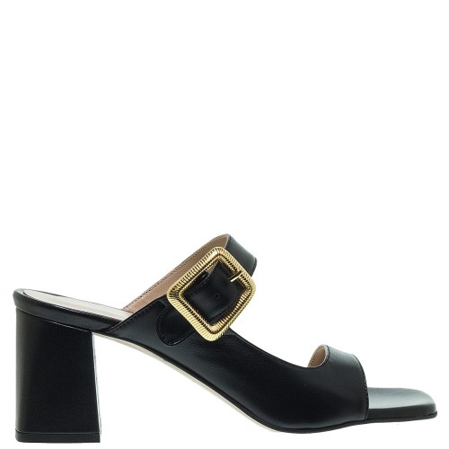 Mourtzi 55/56000 Γυναικεία Mules Μαύρο Δέρμα