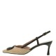 MOURTZI</br>Γυναικείες Slingback Γόβες Μπεζ/Μαύρο 55/56108 Mourtzi MOURTZI</br>Γυναικείες Slingback Γόβες Μπεζ/Μαύρο 55/56108 Mourtzi