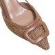 MOURTZI</br>Mourtzi 55/56121 Γυναικείες Slingback Γόβες Κάμελ Δέρμα Raffia