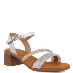 Γυναικεία Πέδιλα Ασημί Δέρμα 5614 Oh My Sandals