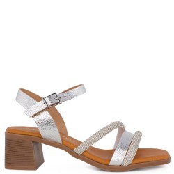 Γυναικεία Πέδιλα Ασημί Δέρμα 5614 Oh My Sandals