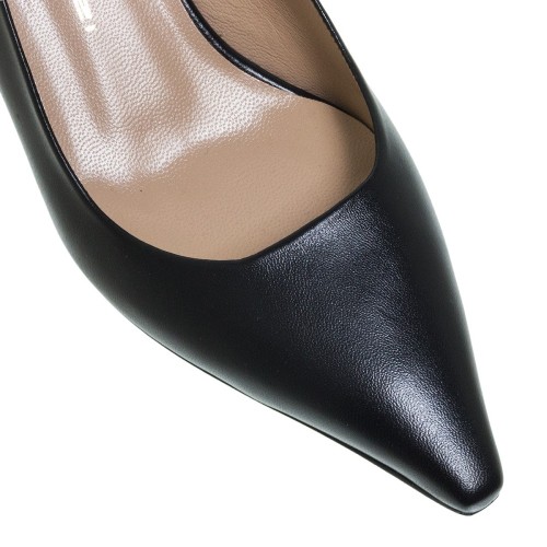 Γυναικείες Slingback Γόβες Μαύρο Δέρμα 55/561Z05 Mourtzi