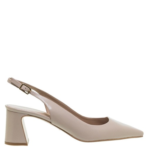 Γυναικείες Slingback Γόβες Μπεζ Δέρμα 55/561Z05 Mourtzi