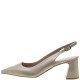MOURTZI</br>Mourtzi 55/561Z05 Γυναικείες Slingback Γόβες Χρυσό Άμμου Δέρμα