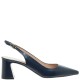 MOURTZI</br>Mourtzi 55/561Z05 Γυναικείες Slingback Γόβες Μπλε Δέρμα 