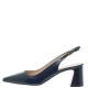 MOURTZI</br>Mourtzi 55/561Z05 Γυναικείες Slingback Γόβες Μπλε Δέρμα 