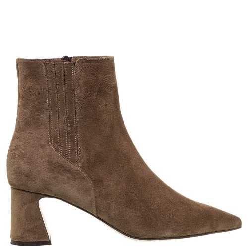 Mourtzi 55/562Z02 Γυναικεία Μποτάκια Μπεζ Suede