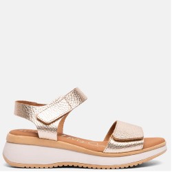 Γυναικείες Πλατφόρμες Μπρονζέ Δέρμα 5660 Oh My Sandals