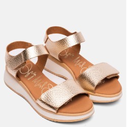 Γυναικείες Πλατφόρμες Μπρονζέ Δέρμα 5660 Oh My Sandals