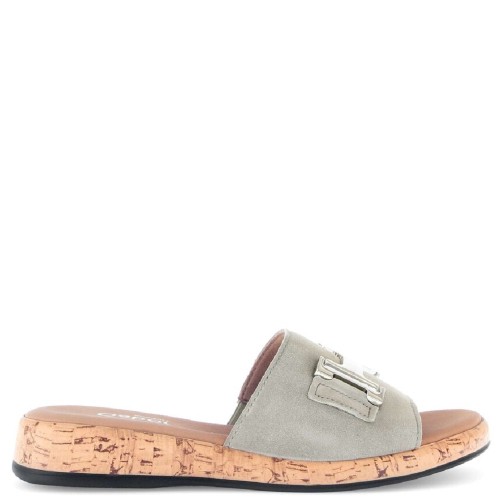 Gabor 62.732.11 Γυναικεία Mules Γκρι Suede