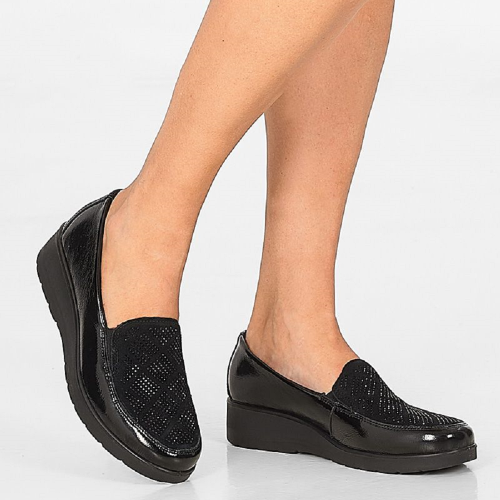 Γυναικεία Casual Παπούτσια Μαύρο Λουστρίνι 655460 Imac