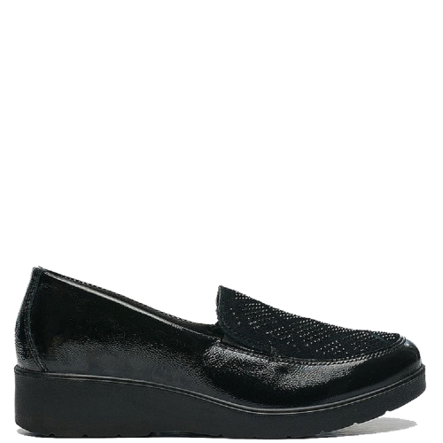Γυναικεία Casual Παπούτσια Μαύρο Λουστρίνι 655460 Imac