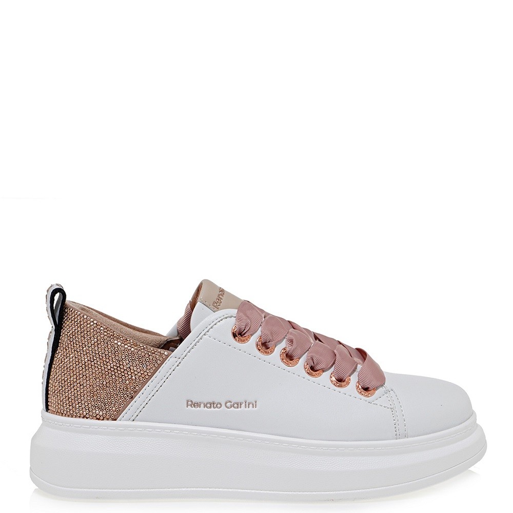 RENATO GARINI</br>Γυναικεία Sneakers Λευκό/Ροζ Χρυσό 66-22WEX106A Renato Garini RENATO GARINI</br>Γυναικεία Sneakers Λευκό/Ροζ Χρυσό 66-22WEX106A Renato Garini