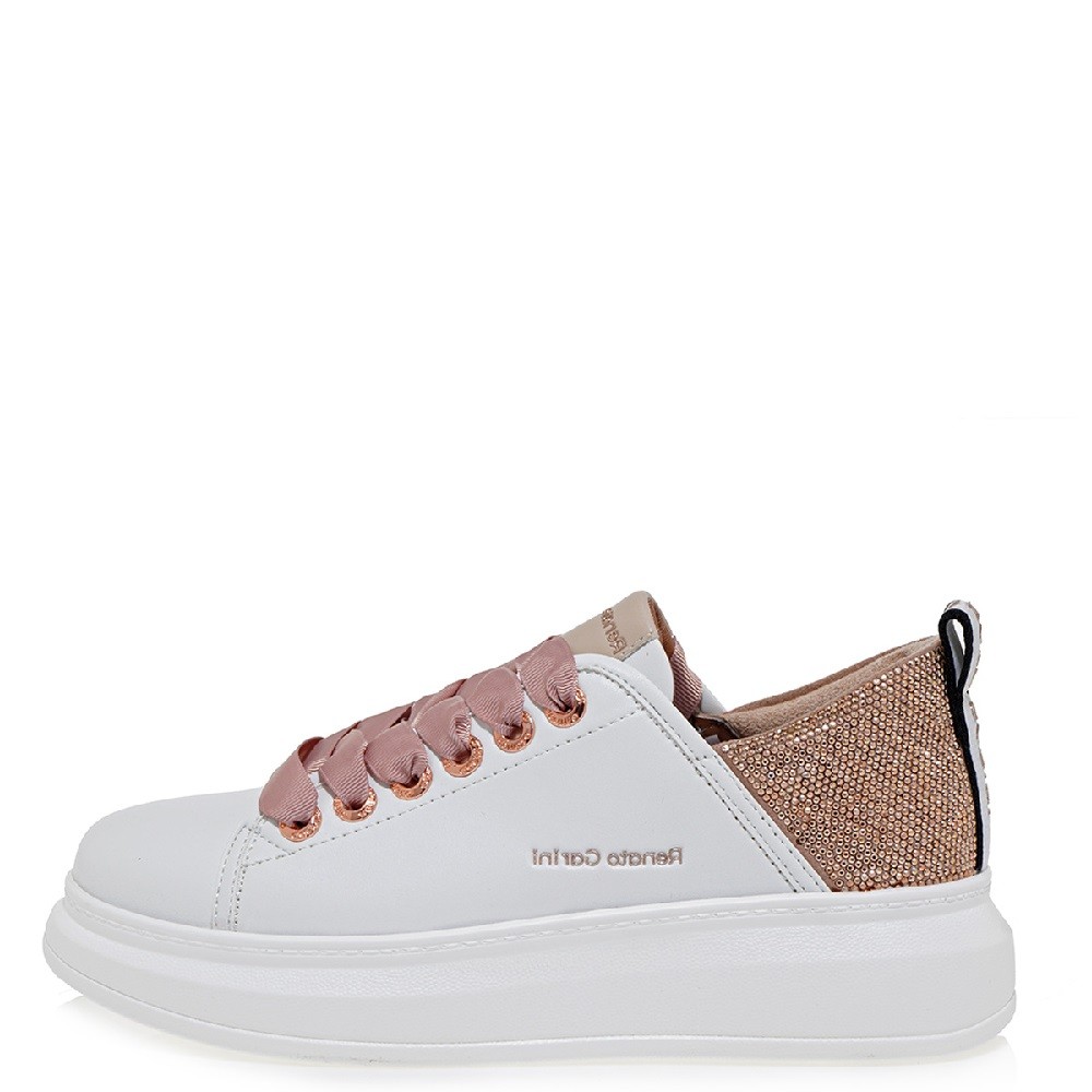 RENATO GARINI</br>Γυναικεία Sneakers Λευκό/Ροζ Χρυσό 66-22WEX106A Renato Garini RENATO GARINI</br>Γυναικεία Sneakers Λευκό/Ροζ Χρυσό 66-22WEX106A Renato Garini