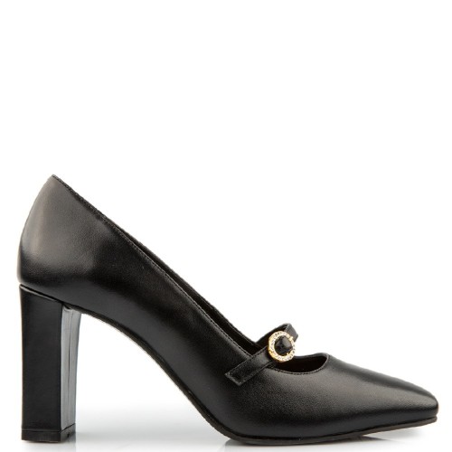 Γυναικείες Γόβες Μαύρο Δέρμα 701-30X FM Γυναικείες Γόβες Μαύρο Δέρμα 701-30X FM