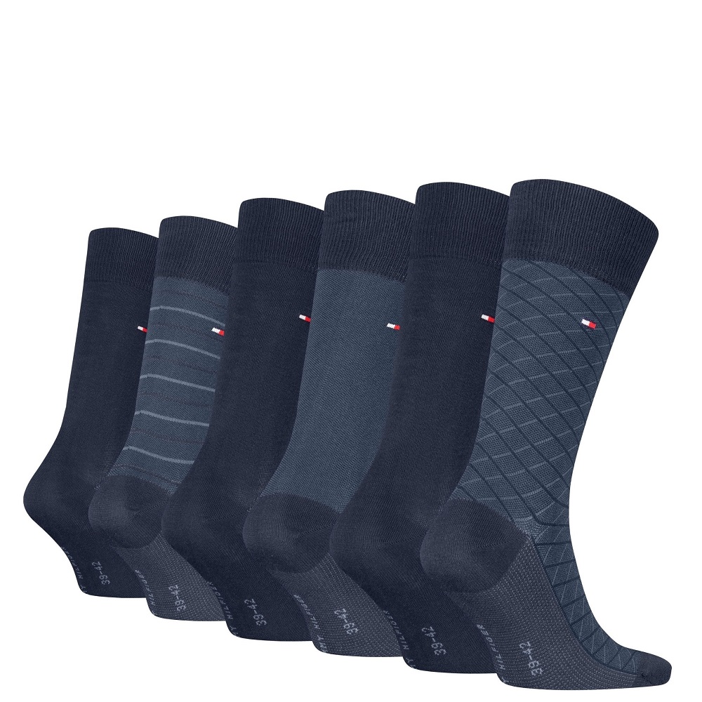 TOMMY HILFIGER</br>Tommy Hilfiger Men's Socks in Gift Box 6Pack 701235373-001 Ανδρικές Κάλτσες Μπλε TOMMY HILFIGER</br>Tommy Hilfiger Men's Socks in Gift Box 6Pack 701235373-001 Ανδρικές Κάλτσες Μπλε