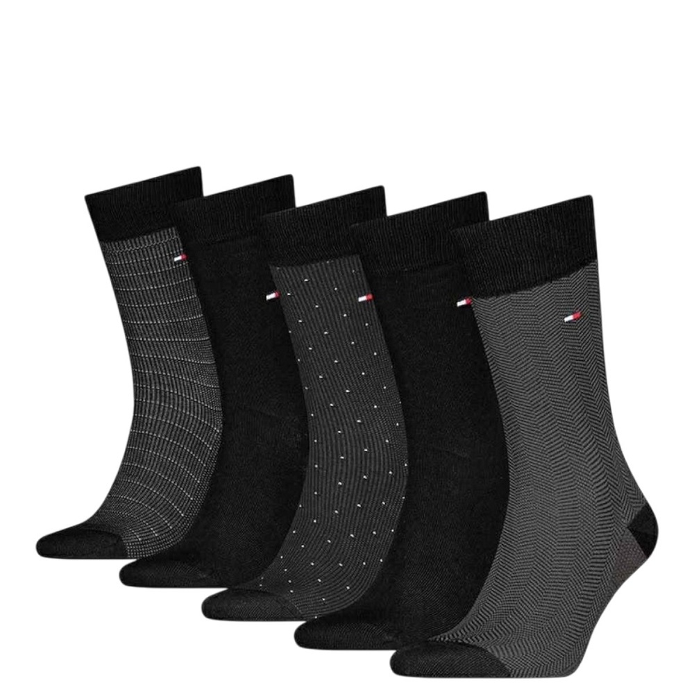 TOMMY HILFIGER</br>Tommy Hilfiger Men's Socks in Gift Box 5Pack 701235374-002 Ανδρικές Κάλτσες Μαύρο TOMMY HILFIGER</br>Tommy Hilfiger Men's Socks in Gift Box 5Pack 701235374-002 Ανδρικές Κάλτσες Μαύρο