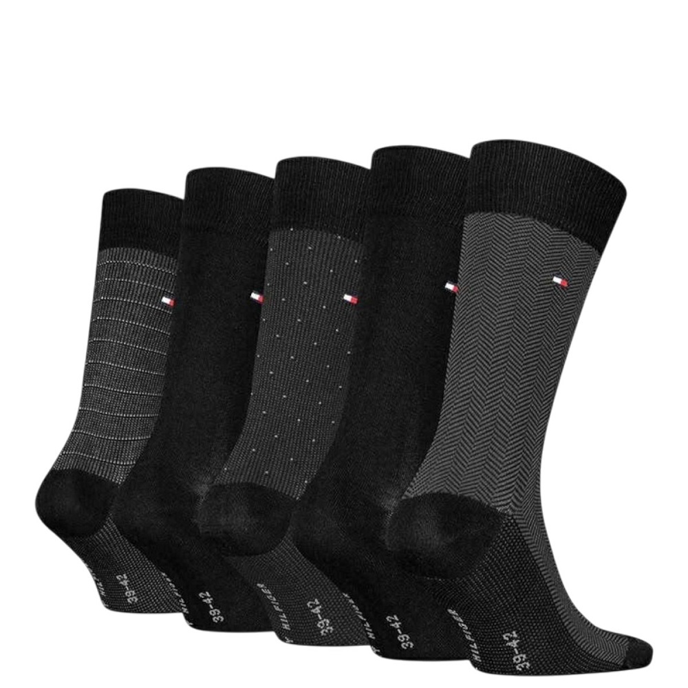 TOMMY HILFIGER</br>Tommy Hilfiger Men's Socks in Gift Box 5Pack 701235374-002 Ανδρικές Κάλτσες Μαύρο TOMMY HILFIGER</br>Tommy Hilfiger Men's Socks in Gift Box 5Pack 701235374-002 Ανδρικές Κάλτσες Μαύρο