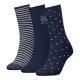 TOMMY HILFIGER</br>Tommy Hilfiger 701236464-001 Γυναικείες Κάλτσες Μπλε Th Women Sock 3p Giftbox