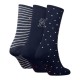 TOMMY HILFIGER</br>Tommy Hilfiger 701236464-001 Γυναικείες Κάλτσες Μπλε Th Women Sock 3p Giftbox