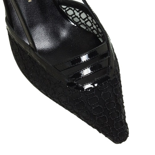 Γυναικείες Slingback Γόβες Μαύρο 75/71609 Mourtzi