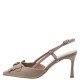 MOURTZI</br>Mourtzi 75/71614 Γυναικείες Slingback Γόβες Μπεζ Δέρμα