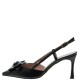 MOURTZI</br>Mourtzi 75/71614 Γυναικείες Slingback Γόβες Μαύρο Δέρμα