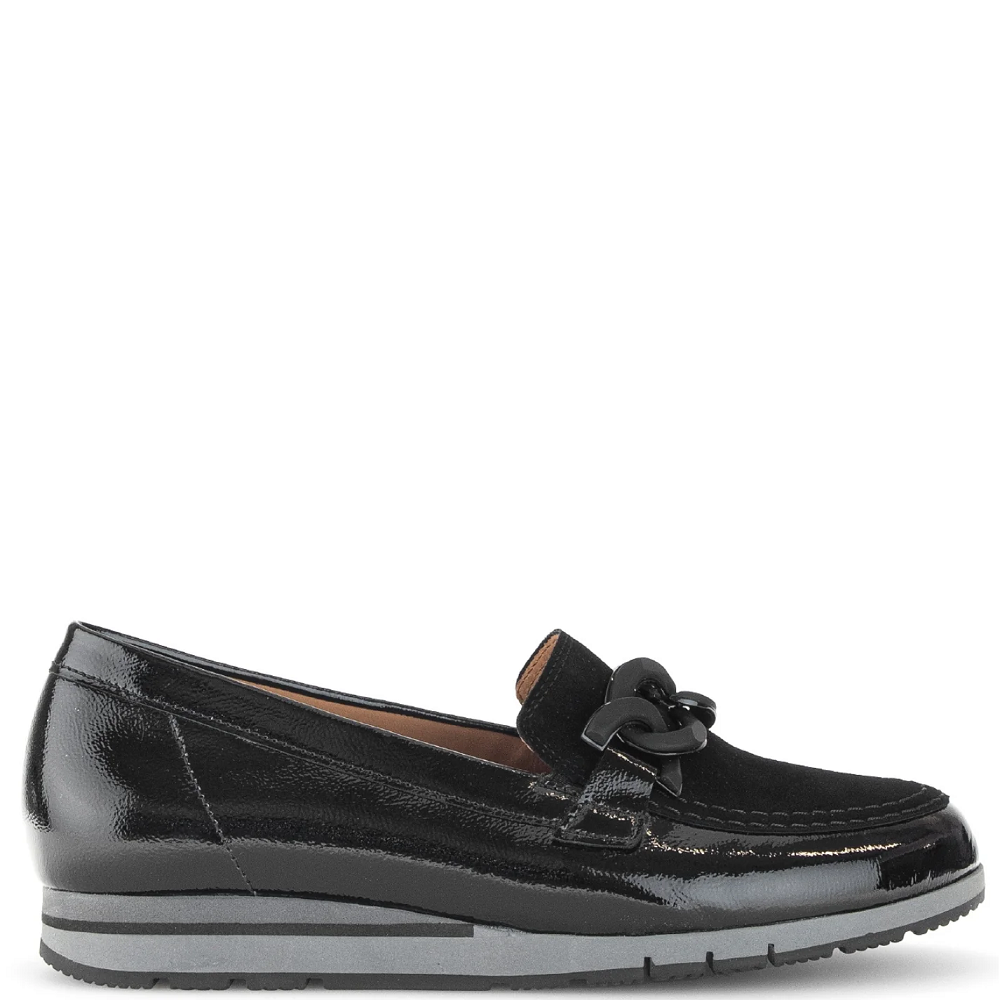 GABOR</br>Gabor 72.415.87 Γυναικεία Loafers Μαύρο Λουστρίνι/Nubuck GABOR</br>Gabor 72.415.87 Γυναικεία Loafers Μαύρο Λουστρίνι/Nubuck