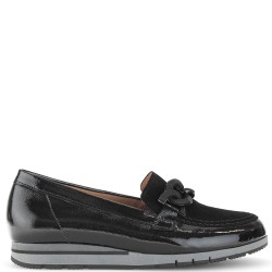 GABOR</br>Gabor 72.415.87 Γυναικεία Loafers Μαύρο Λουστρίνι/Nubuck