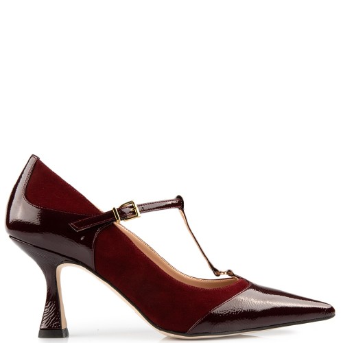 FM 738-109 Γυναικείες Γόβες Μπορντό Λουστρίνι/Καστόρι FM 738-109 Γυναικείες Γόβες Μπορντό Λουστρίνι/Καστόρι