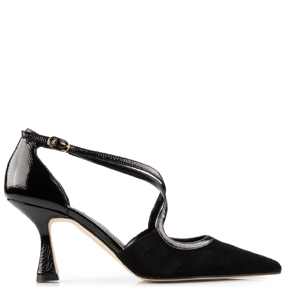 FM</br>FM 738-120 Γυναικείες Γόβες Μαύρο Καστόρι/Λουστρίνι  FM</br>FM 738-120 Γυναικείες Γόβες Μαύρο Καστόρι/Λουστρίνι