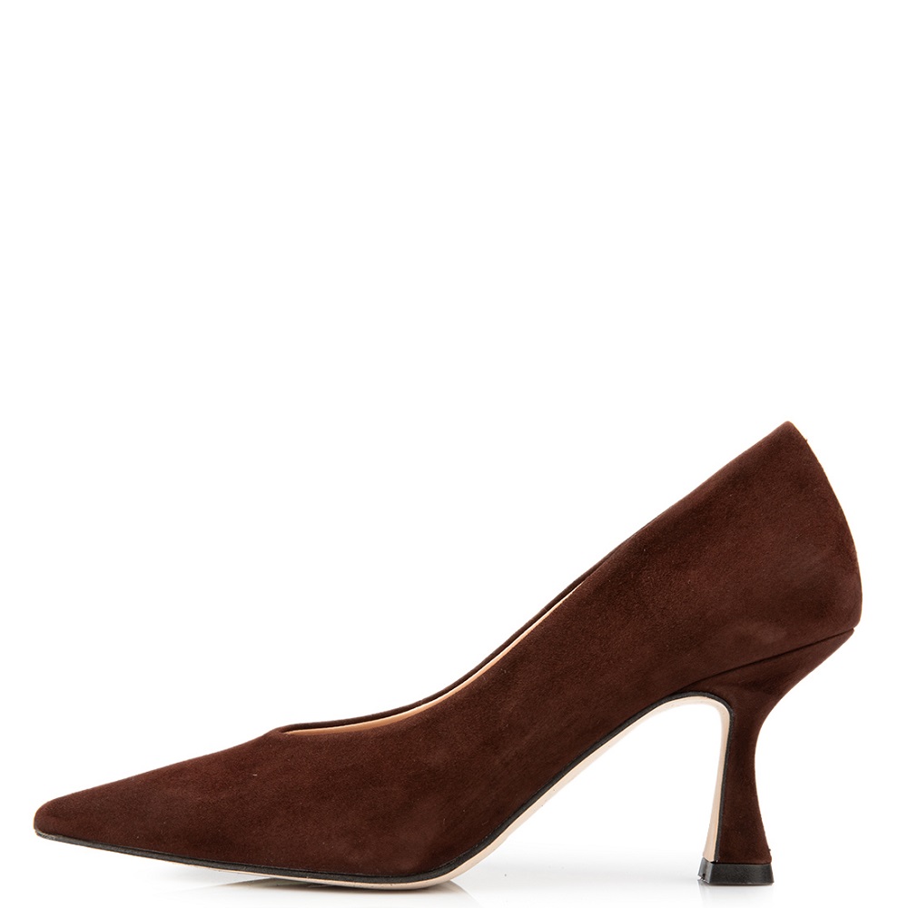 FM</br>FM 738-121 Γυναικείες Γόβες Καφέ Δέρμα Καστόρι