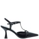 FM</br>FM 738-140 Γυναικεία Slingback Μαύρο Δέρμα FM</br>FM 738-140 Γυναικεία Slingback Μαύρο Δέρμα