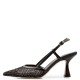 FM</br>Γυναικείες Slingback Γόβες Μαύρο Φιλτιρέ 738-43 FM FM</br>Γυναικείες Slingback Γόβες Μαύρο Φιλτιρέ 738-43 FM