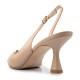 FM</br>Γυναικείες Slingback Γόβες Μπεζ Δέρμα 738-71 FM FM</br>Γυναικείες Slingback Γόβες Μπεζ Δέρμα 738-71 FM