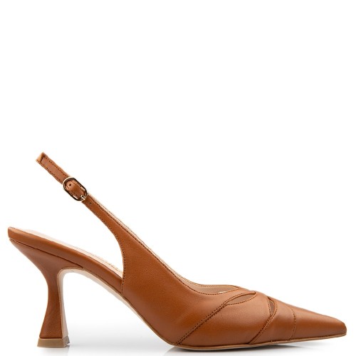 Γυναικείες Slingback Γόβες Ταμπά Δέρμα 738-72 FM