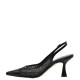 FM</br>Γυναικείες Slingback Γόβες Μαύρο Δέρμα Φιλτιρέ 738-98 FM FM</br>Γυναικείες Slingback Γόβες Μαύρο Δέρμα Φιλτιρέ 738-98 FM
