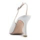 FM</br>FM 749-04 SLINGBACK Γυναικεία Slingback Λευκό Περλέ Δέρμα