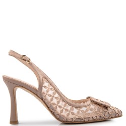 Γυναικείες Slingback Γόβες Nude Φιλτιρέ 749-40 FM