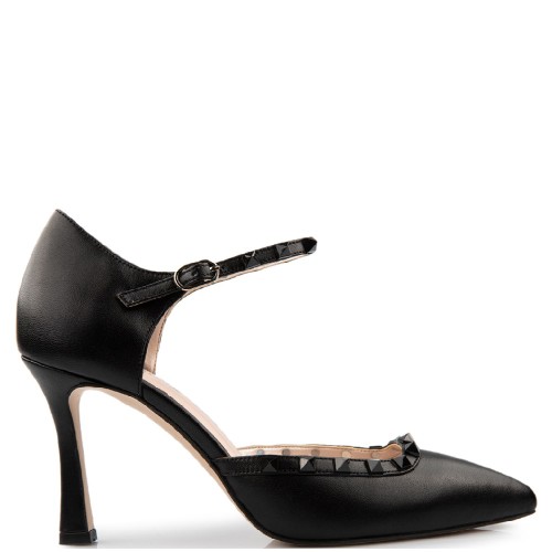 Γυναικείες Γόβες Μαύρο Δέρμα 749-50 FM Γυναικείες Γόβες Μαύρο Δέρμα 749-50 FM