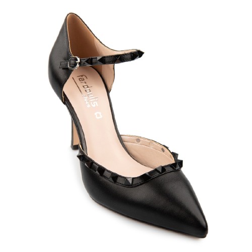 Γυναικείες Γόβες Μαύρο Δέρμα 749-50 FM Γυναικείες Γόβες Μαύρο Δέρμα 749-50 FM