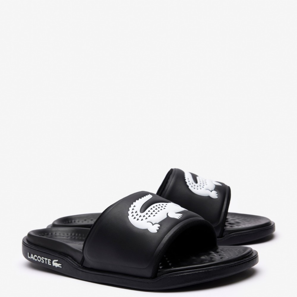 LACOSTE</br>Ανδρικές Σαγιονάρες Μαύρο/Λευκό SERVE SLIDE DUAL 749CMA0038312 Lacoste LACOSTE</br>Ανδρικές Σαγιονάρες Μαύρο/Λευκό SERVE SLIDE DUAL 749CMA0038312 Lacoste