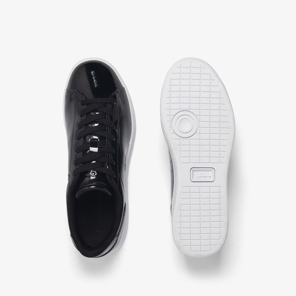 LACOSTE</br>Lacoste CARNABY SET 225 7 SFA 750SFA0055312 Γυναικεία Sneakers Μαύρο Δέρμα Λουστρίνι
