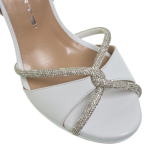 Γυναικεία Πέδιλα Λευκό Δέρμα 75/75163 Mourtzi