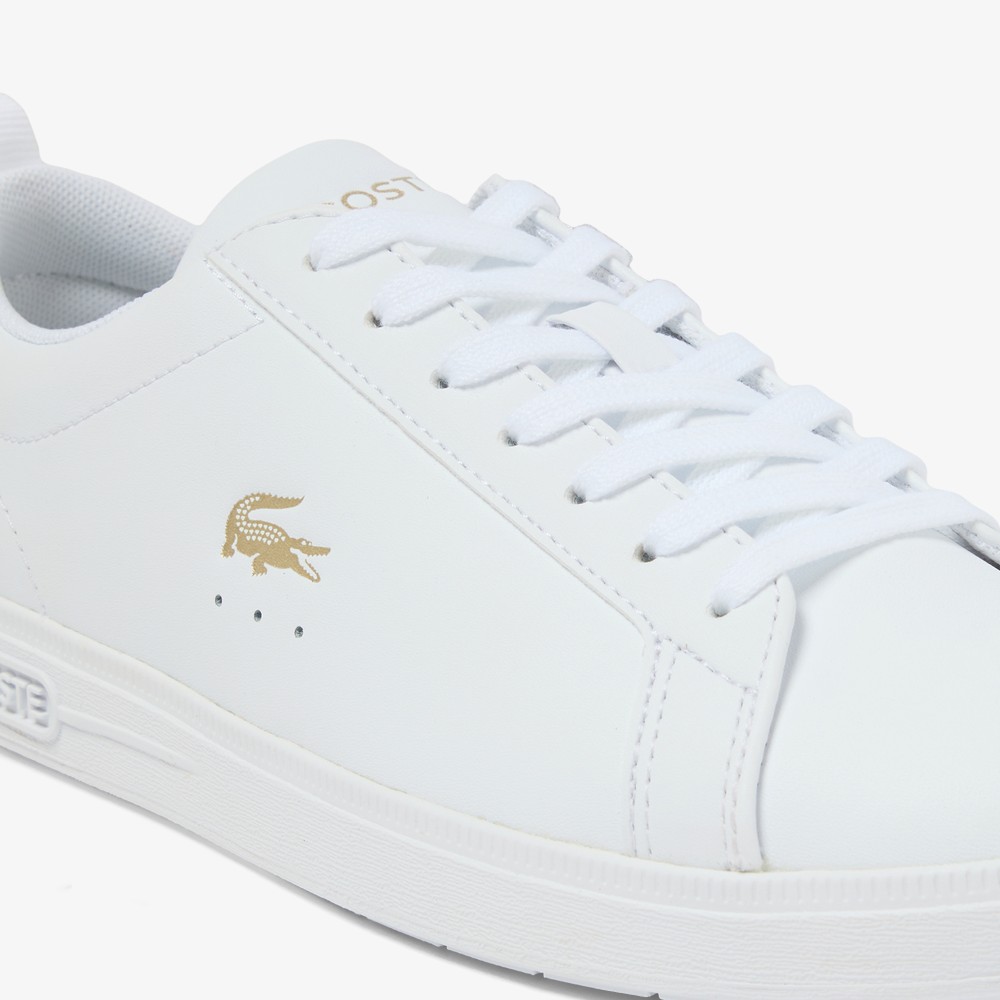 LACOSTE</br>Lacoste COURT BASE 126 1 SFA 751SFA0182216 Γυναικεία Sneakers Λευκό/Χρυσό Δέρμα