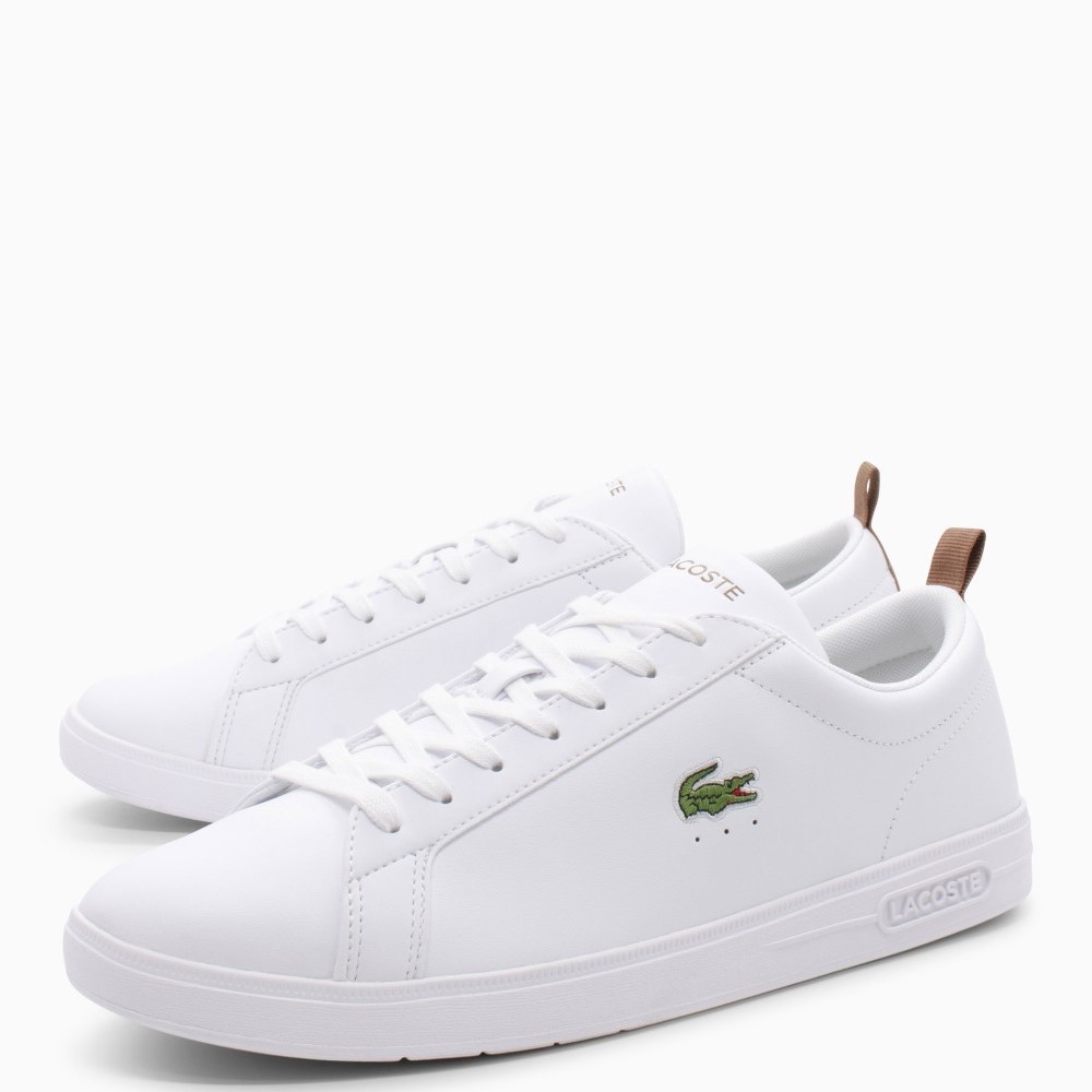 LACOSTE</br>Lacoste COURT BASE 126 1 SMA 751SMA0177385 Ανδρικά Sneakers Λευκό/Καφέ Δέρμα