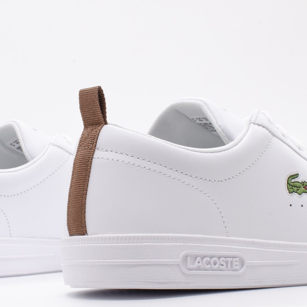 LACOSTE</br>Lacoste COURT BASE 126 1 SMA 751SMA0177385 Ανδρικά Sneakers Λευκό/Καφέ Δέρμα